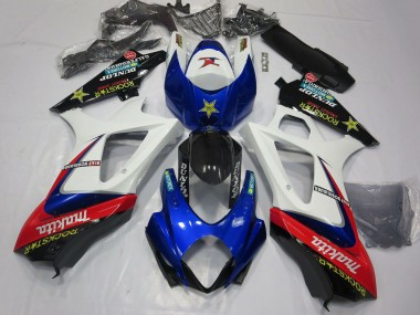 Purchase 2007-2008 Suzuki GSXR 1000 Motorcycle Fairings - White Blue Red Black Rockstar Canada