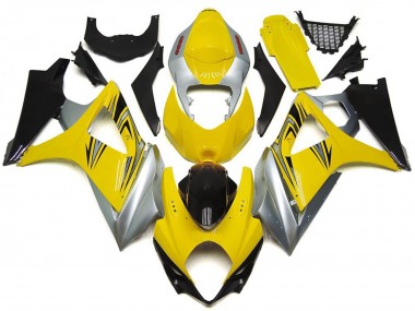 Purchase 2007-2008 Suzuki GSXR 1000 Motorcycle Fairings - Yellow Silver Black OEM Style Canada