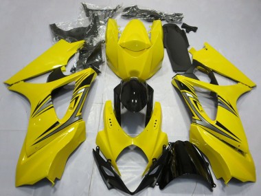 Purchase 2007-2008 Suzuki GSXR 1000 Motorcycle Fairings - Yellow Glossy Black OEM Style Canada