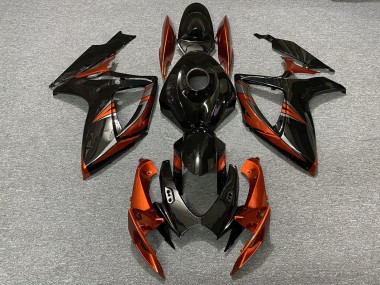 Purchase 2006-2007 Suzuki GSXR 600 / GSXR 750 Motorcycle Fairings - Glossy Black Orange Canada