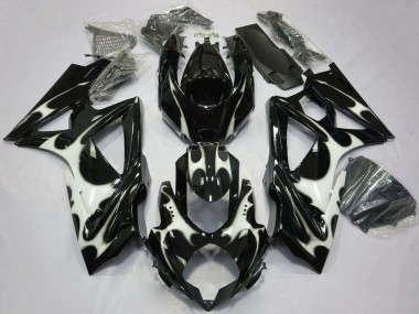 Purchase 2008-2010 Suzuki GSXR 600 / GSXR 750 Motorcycle Fairings - Glossy Black White Canada