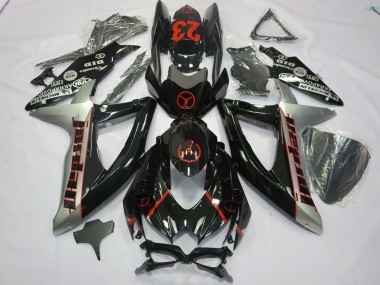 Purchase 2008-2010 Suzuki GSXR 600 / GSXR 750 Motorcycle Fairings - Glossy Black Silver Red Jordan 23 Canada