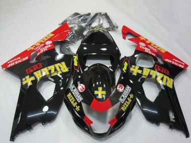 Purchase 2004-2005 Suzuki GSXR 600 / GSXR 750 Motorcycle Fairings - Glossy Black Red Yellow Rizla Canada