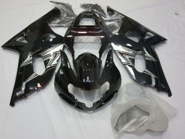 Purchase 2001-2003 Suzuki GSXR 600 / GSXR 750 Motorcycle Fairings - Glossy Black Silver White Canada