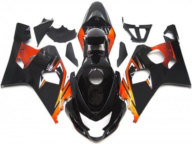 Purchase 2004-2005 Suzuki GSXR 600 / GSXR 750 Motorcycle Fairings - Glossy Black Orange OEM Style Canada