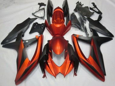 Purchase 2008-2010 Suzuki GSXR 600 / GSXR 750 Motorcycle Fairings - Burnt Orange Matte Black Canada