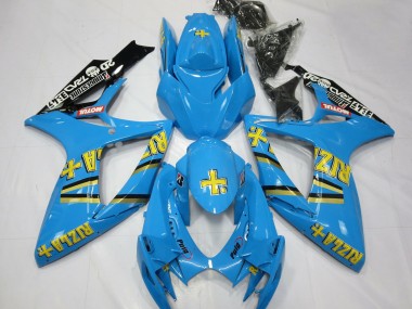 Purchase 2006-2007 Suzuki GSXR 600 / GSXR 750 Motorcycle Fairings - Light Blue Black Yellow Rizla Canada