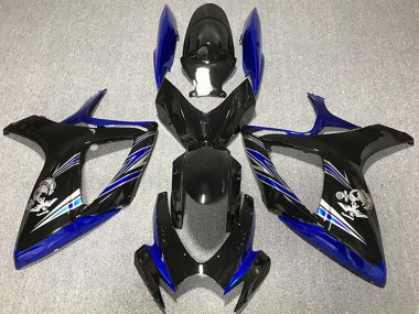 Purchase 2006-2007 Suzuki GSXR 600 / GSXR 750 Motorcycle Fairing - Blue Glossy Black Canada