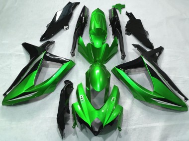 Purchase 2008-2010 Suzuki GSXR 600 / GSXR 750 Motorcycle Fairings - Green Silver Glossy Black Canada