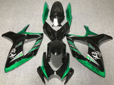Purchase 2006-2007 Suzuki GSXR 600 / GSXR 750 Motorcycle Fairings - Green Glossy Black Canada