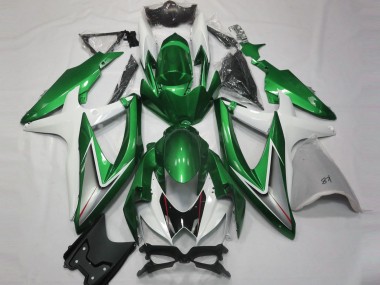 Purchase 2008-2010 Suzuki GSXR 600 / GSXR 750 Motorcycle Fairings - White Green Silver Glossy Black Canada