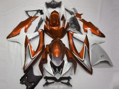 Purchase 2008-2010 Suzuki GSXR 600 / GSXR 750 Motorcycle Fairings - White Orange Silver Black Canada