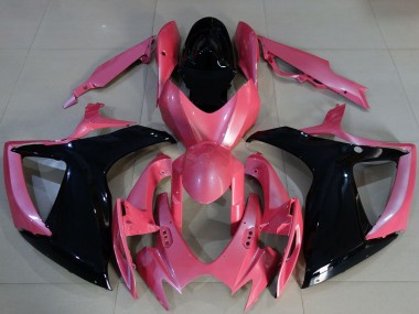 Purchase 2006-2007 Suzuki GSXR 600 / GSXR 750 Motorcycle Fairings - Pink Glossy Black Canada