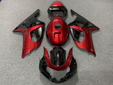 Purchase 2001-2003 Suzuki GSXR 600 / GSXR 750 Motorcycle Fairings - Red Glossy Black Canada
