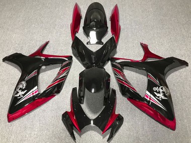 Purchase 2006-2007 Suzuki GSXR 600 / GSXR 750 Motorcycle Fairing - Red Glossy Black Canada