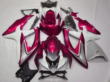 Purchase 2008-2010 Suzuki GSXR 600 / GSXR 750 Motorcycle Fairings - White Red Silver Black Canada