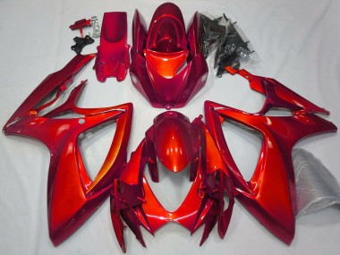 Purchase 2006-2007 Suzuki GSXR 600 / GSXR 750 Motorcycle Fairings - Glossy Red Plain Canada