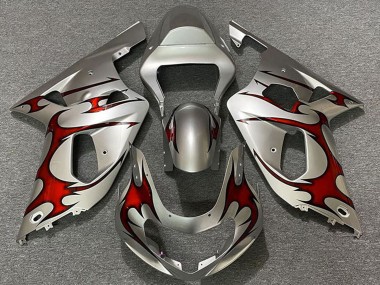 Purchase 2001-2003 Suzuki GSXR 600 / GSXR 750 Motorcycle Fairings - Silver Red Canada
