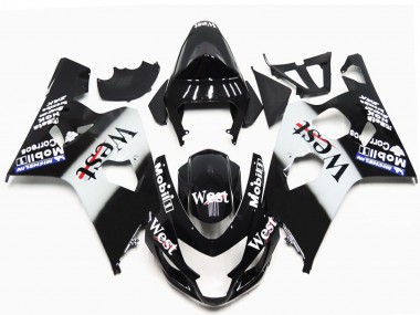 Purchase 2004-2005 Suzuki GSXR 600 / GSXR 750 Motorcycle Fairings - Glossy Black White West OEM Style Canada