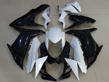 Purchase 2011-2024 Suzuki GSXR 600 / GSXR 750 Motorcycle Fairings - White Glossy Black Canada