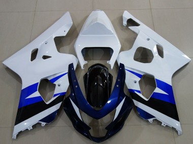 Purchase 2004-2005 Suzuki GSXR 600 / GSXR 750 Motorcycle Fairing - White Blue Glossy Black Canada