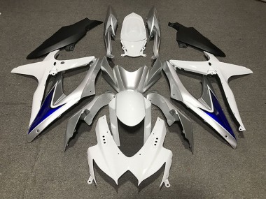 Purchase 2008-2010 Suzuki GSXR 600 / GSXR 750 Motorcycle Fairings - White Silver Blue Matte Black Canada
