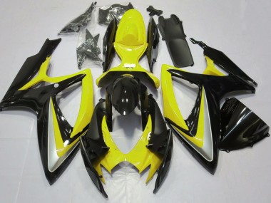 Purchase 2006-2007 Suzuki GSXR 600 / GSXR 750 Motorcycle Fairings - Yellow Glossy Black Canada
