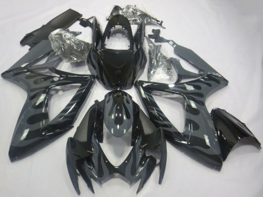 Purchase 2006-2007 Suzuki GSXR 600 / GSXR 750 Motorcycle Fairings - Grey Black Flame Canada