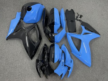 Purchase 2006-2007 Suzuki GSXR 600 / GSXR 750 Motorcycle Fairings - Glossy Black Blue Split Canada