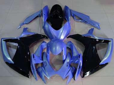 Purchase 2006-2007 Suzuki GSXR 600 / GSXR 750 Motorcycle Fairings - Light Blue Glossy Black Canada