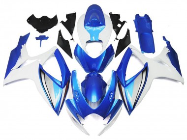 Purchase 2006-2007 Suzuki GSXR 600 / GSXR 750 Motorcycle Fairings - White Blue OEM Style Canada
