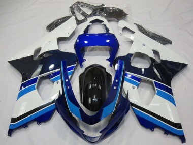 Purchase 2004-2005 Suzuki GSXR 600 / GSXR 750 Motorcycle Fairings - White Blue Glossy Black Canada