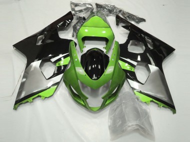 Purchase 2004-2005 Suzuki GSXR 600 / GSXR 750 Motorcycle Fairings - Green Silver Glossy Black Canada