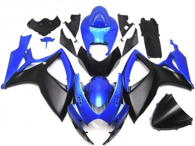 Purchase 2006-2007 Suzuki GSXR 600 / GSXR 750 Motorcycle Fairings - Blue Matte Black Custom OEM Style Canada
