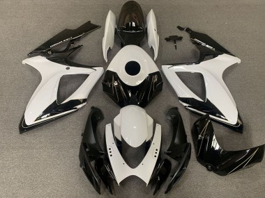Purchase 2006-2007 Suzuki GSXR 600 / GSXR 750 Motorcycle Fairings - White Glossy Black Canada