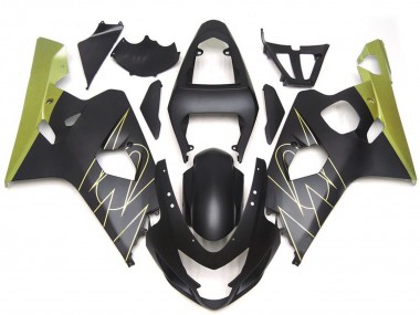 Purchase 2004-2005 Suzuki GSXR 600 / GSXR 750 Motorcycle Fairings - Matte Black Gold Corona Canada
