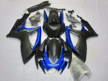 Purchase 2006-2007 Suzuki GSXR 600 / GSXR 750 Motorcycle Fairings - Matte Black Blue Canada