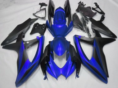 Purchase 2008-2010 Suzuki GSXR 600 / GSXR 750 Motorcycle Fairings - Blue Matte Black Canada