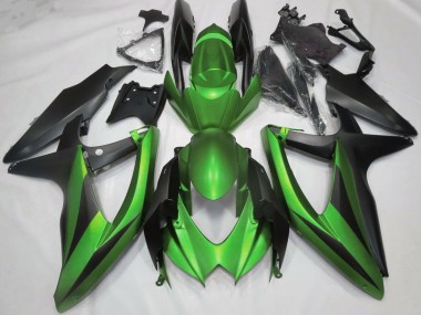Purchase 2008-2010 Suzuki GSXR 600 / GSXR 750 Motorcycle Fairings - Green Matte Black Canada