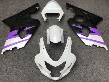 Purchase 2004-2005 Suzuki GSXR 600 / GSXR 750 Motorcycle Fairings - White Purple Matte Black Canada