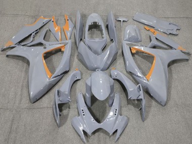 Purchase 2006-2007 Suzuki GSXR 600 / GSXR 750 Motorcycle Fairings - Nardo Grey and Orange Trim Canada