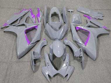 Purchase 2006-2007 Suzuki GSXR 600 / GSXR 750 Motorcycle Fairings - Nardo Grey and Purple Trim Canada