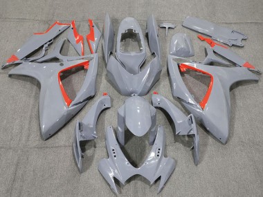 Purchase 2006-2007 Suzuki GSXR 600 / GSXR 750 Motorcycle Fairings - Nardo Grey and Red Trim Canada