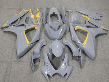 Purchase 2006-2007 Suzuki GSXR 600 / GSXR 750 Motorcycle Fairings - Nardo Grey and Yellow Trim Canada