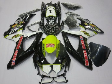 Purchase 2008-2010 Suzuki GSXR 600 / GSXR 750 Motorcycle Fairings - White Yellow Red Black National Guard Canada