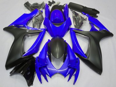 Purchase 2006-2007 Suzuki GSXR 600 / GSXR 750 Motorcycle Fairings - Blue Matte Black Canada