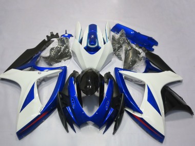 Purchase 2006-2007 Suzuki GSXR 600 / GSXR 750 Motorcycle Fairing - White Blue Glossy Black OEM Style Canada