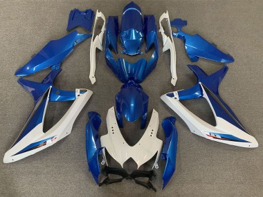 Purchase 2008-2010 Suzuki GSXR 600 / GSXR 750 Motorcycle Fairings - White Blue OEM Style Canada