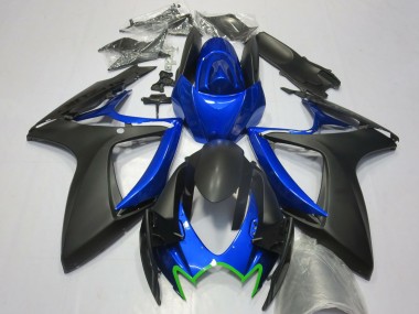 Purchase 2006-2007 Suzuki GSXR 600 / GSXR 750 Motorcycle Fairings - Blue Matte Black Green OEM Style Canada