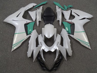 Purchase 2011-2024 Suzuki GSXR 600 / GSXR 750 Motorcycle Fairings - Pearl White and T Blue Canada